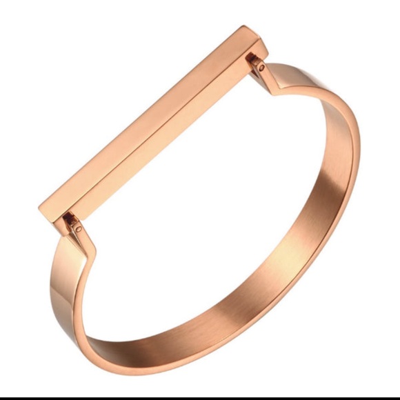 Lux Bar Bangle Bracelet - Stainless Steel - Picture 2 of 8